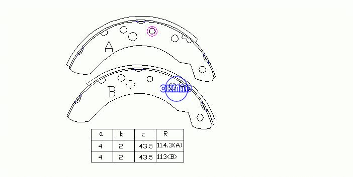 FORD TRANSIT Box Bus Platform/Chassis Drum Brake shoes OEM:5026344 FSB394 GS6224, OK-BS359